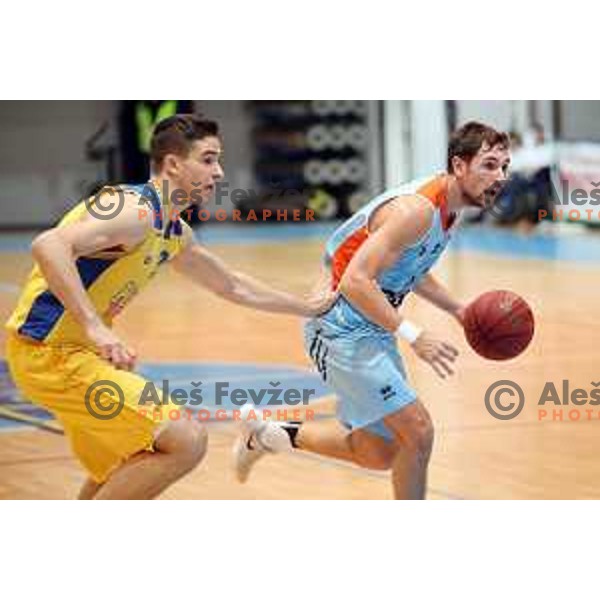 Tadej Ferme of Sixt in action during Nova KBM league basketball match between Hopsi Polzela and Sixt Primorska in Polzela Sports Hall, Slovenia on December 16, 2017