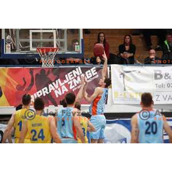 action during Nova KBM league basketball match between Hopsi Polzela and Sixt Primorska in Polzela Sports Hall, Slovenia on December 16, 2017