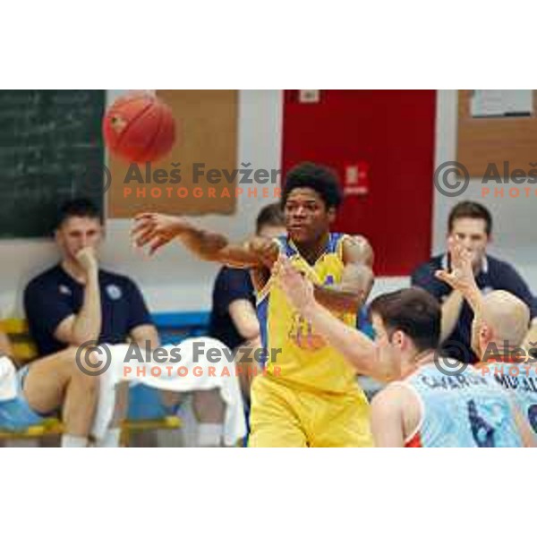Chauncey Collins in action during Nova KBM league basketball match between Hopsi Polzela and Sixt Primorska in Polzela Sports Hall, Slovenia on December 16, 2017