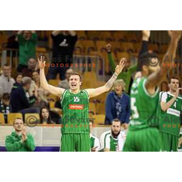 Gregor Hrovat of Petrol Olimpija in action during Nova KBM league basketball match between Ilirija and Petrol Olimpija in Tivoli Hall, Ljubljana, Slovenia on December 17, 2017