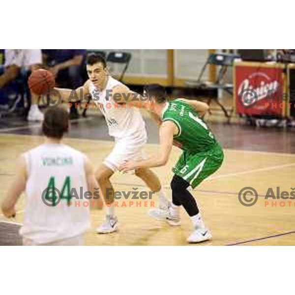 Zan Mark Sisko of Ilirija in action during Nova KBM league basketball match between Ilirija and Petrol Olimpija in Tivoli Hall, Ljubljana, Slovenia on December 17, 2017