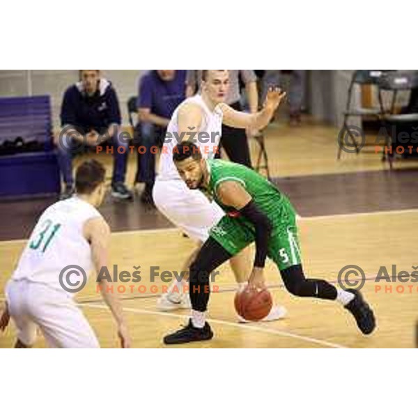 Devin Oliver of Petrol Olimpija in action during Nova KBM league basketball match between Ilirija and Petrol Olimpija in Tivoli Hall, Ljubljana, Slovenia on December 17, 2017