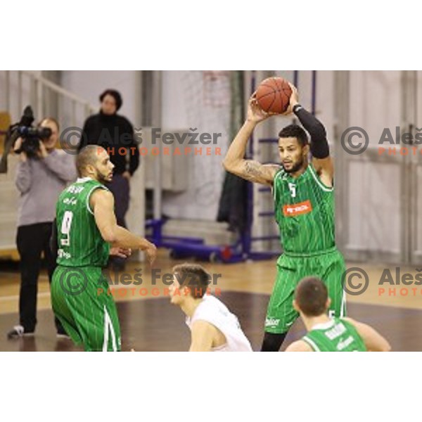 Devin Oliver of Petrol Olimpija in action during Nova KBM league basketball match between Ilirija and Petrol Olimpija in Tivoli Hall, Ljubljana, Slovenia on December 17, 2017