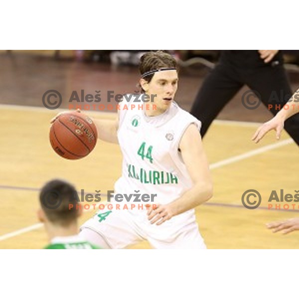 action during Nova KBM league basketball match between Ilirija and Petrol Olimpija in Tivoli Hall, Ljubljana, Slovenia on December 17, 2017