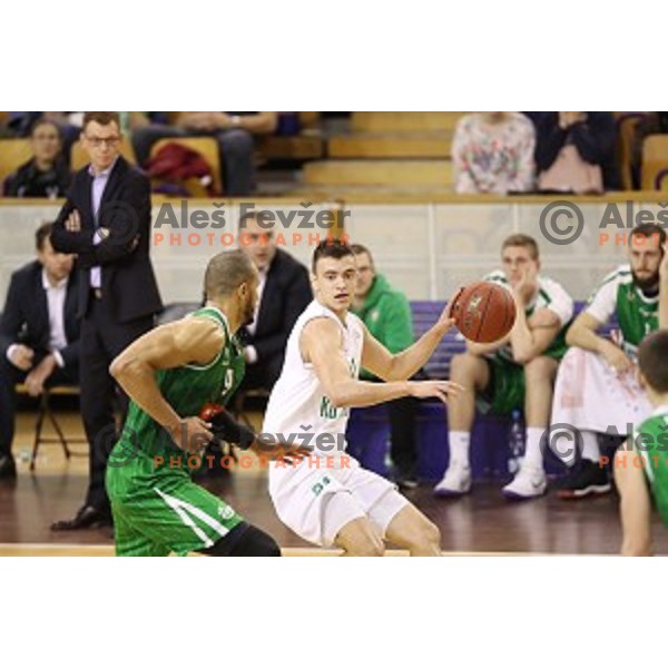 Zan Mark Sisko of Ilirija in action during Nova KBM league basketball match between Ilirija and Petrol Olimpija in Tivoli Hall, Ljubljana, Slovenia on December 17, 2017