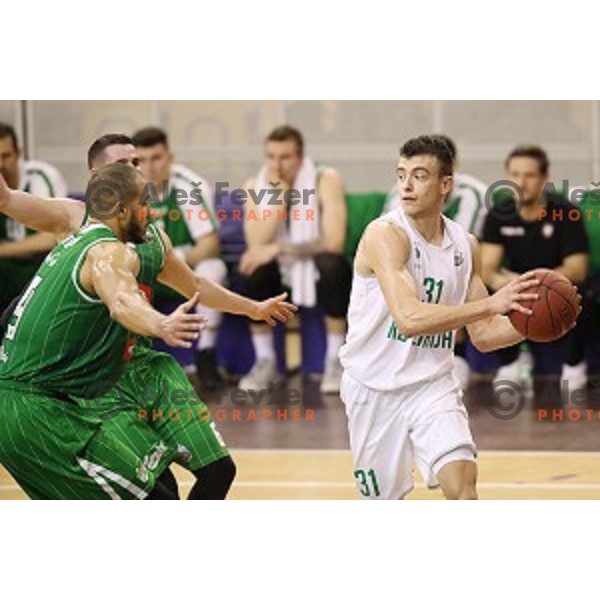 Zan Mark Sisko of Ilirija in action during Nova KBM league basketball match between Ilirija and Petrol Olimpija in Tivoli Hall, Ljubljana, Slovenia on December 17, 2017