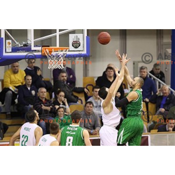 action during Nova KBM league basketball match between Ilirija and Petrol Olimpija in Tivoli Hall, Ljubljana, Slovenia on December 17, 2017