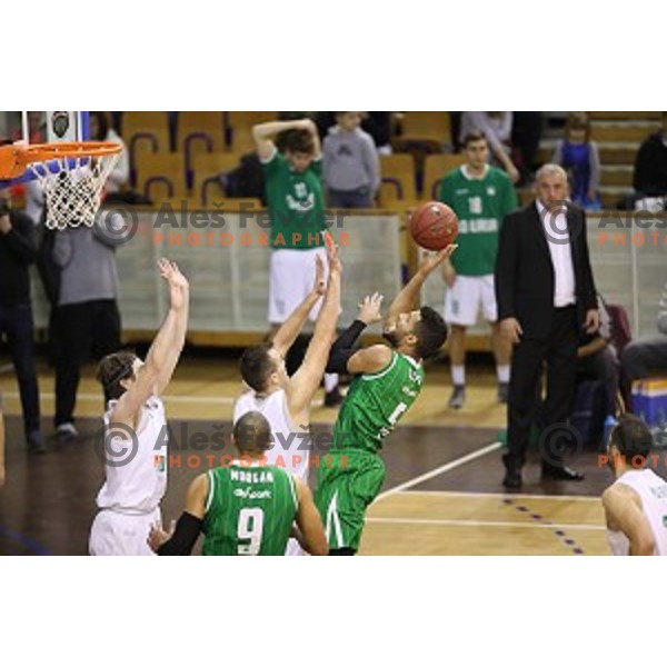Devin Oliver of Petrol Olimpija in action during Nova KBM league basketball match between Ilirija and Petrol Olimpija in Tivoli Hall, Ljubljana, Slovenia on December 17, 2017