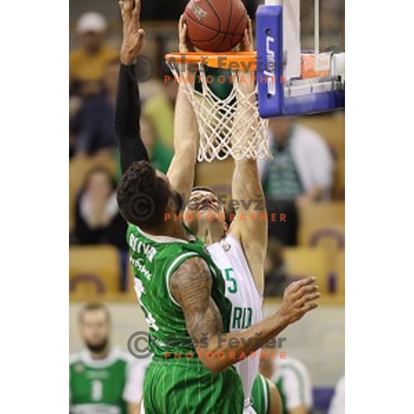 action during Nova KBM league basketball match between Ilirija and Petrol Olimpija in Tivoli Hall, Ljubljana, Slovenia on December 17, 2017