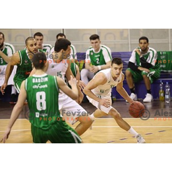 Zan Mark Sisko of Ilirija in action during Nova KBM league basketball match between Ilirija and Petrol Olimpija in Tivoli Hall, Ljubljana, Slovenia on December 17, 2017