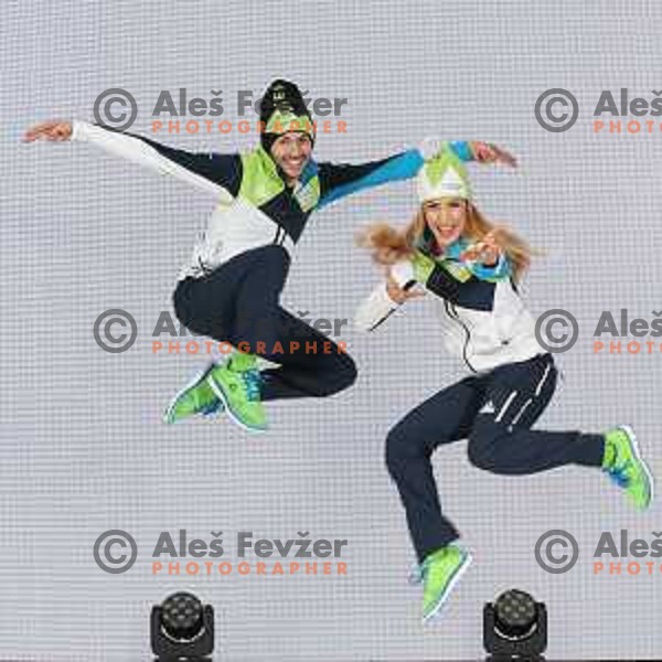 Team Slovenia Olympic Collection for 2018 Pyoeng Chang Winter Olympic Games at official presentation in Grand hotel Union, Ljubljana, Slovenia on December 19, 2017