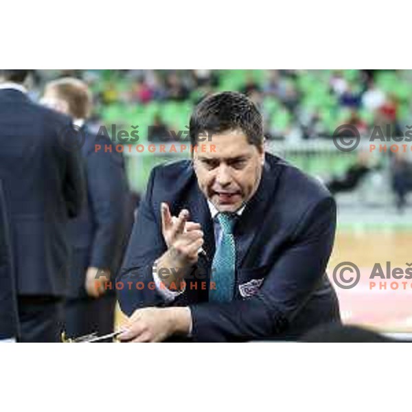 Saso Filipovski, head coach of Banvit Bandirma during FIBA Champions League basketball match between Petrol Olimpija and Banvit Bandirma in Stozice Hall, Ljubljana on December 19, 2017