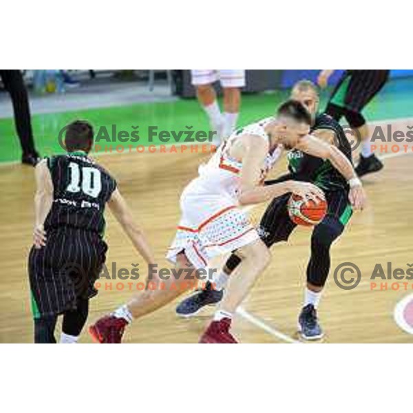 Gasper Vidmar of Banvit Bandirma during FIBA Champions League basketball match between Petrol Olimpija and Banvit Bandirma in Stozice Hall, Ljubljana on December 19, 2017