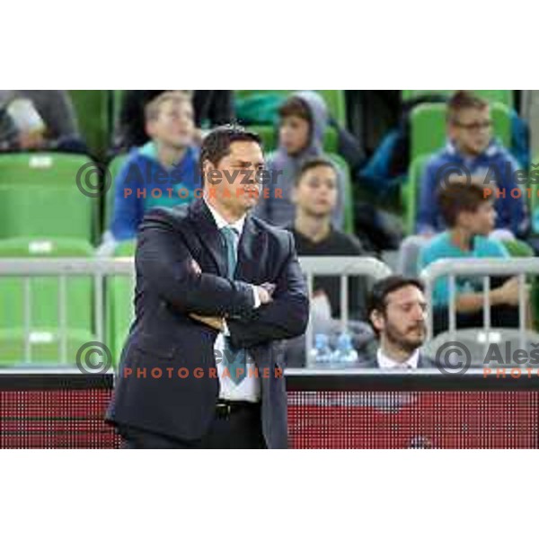 Saso Filipovski, head coach of Banvit Bandirma during FIBA Champions League basketball match between Petrol Olimpija and Banvit Bandirma in Stozice Hall, Ljubljana on December 19, 2017