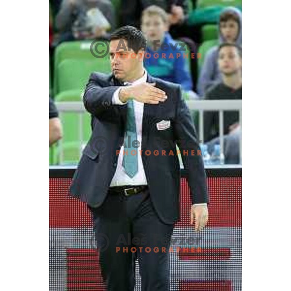 Saso Filipovski, head coach of Banvit Bandirma during FIBA Champions League basketball match between Petrol Olimpija and Banvit Bandirma in Stozice Hall, Ljubljana on December 19, 2017