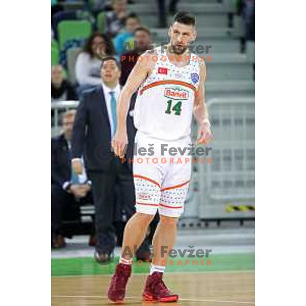 Gasper Vidmar of Banvit Bandirma during FIBA Champions League basketball match between Petrol Olimpija and Banvit Bandirma in Stozice Hall, Ljubljana on December 19, 2017