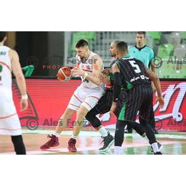 Gasper Vidmar of Banvit Bandirma during FIBA Champions League basketball match between Petrol Olimpija and Banvit Bandirma in Stozice Hall, Ljubljana on December 19, 2017