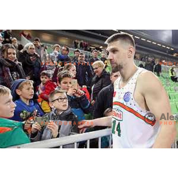 Gasper Vidmar of Banvit Bandirma during FIBA Champions League basketball match between Petrol Olimpija and Banvit Bandirma in Stozice Hall, Ljubljana on December 19, 2017