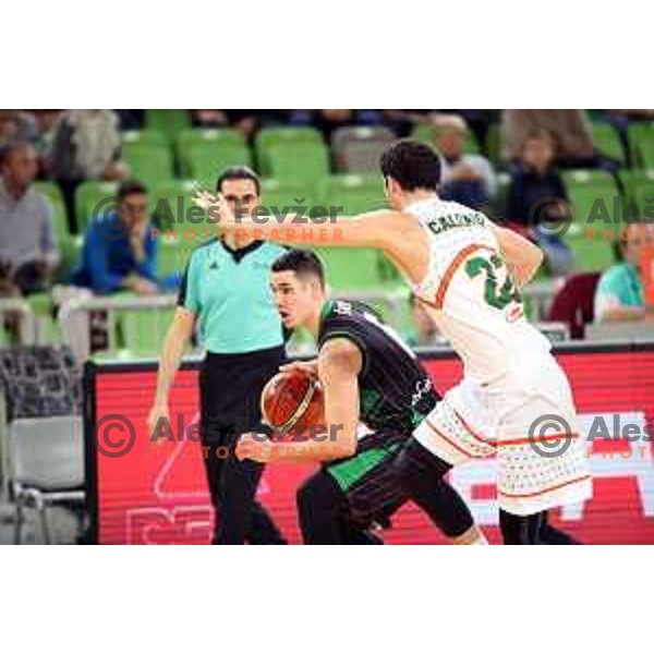 Jan Span of Petrol Olimpija in action during FIBA Champions League basketball match between Petrol Olimpija and Banvit Bandirma in Stozice Hall, Ljubljana on December 19, 2017