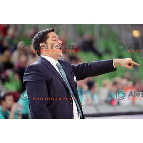 Saso Filipovski, head coach of Banvit Bandirma during FIBA Champions League basketball match between Petrol Olimpija and Banvit Bandirma in Stozice Hall, Ljubljana on December 19, 2017