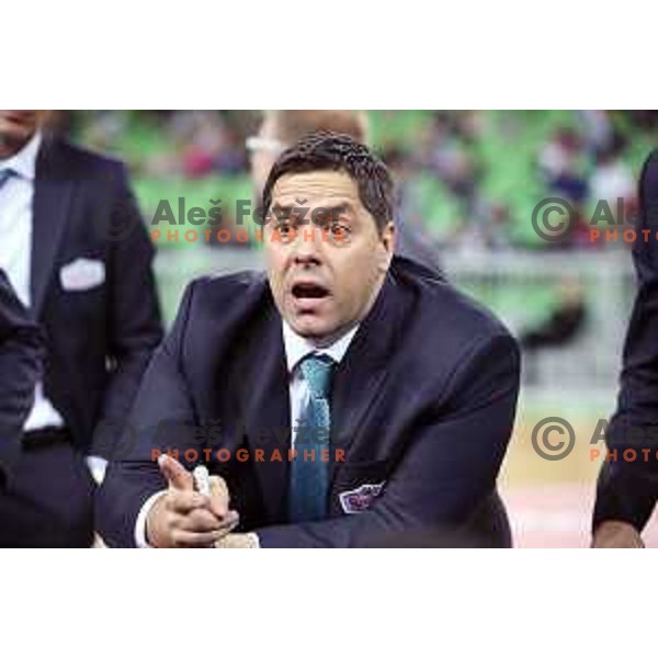 Saso Filipovski, head coach of Banvit Bandirma during FIBA Champions League basketball match between Petrol Olimpija and Banvit Bandirma in Stozice Hall, Ljubljana on December 19, 2017