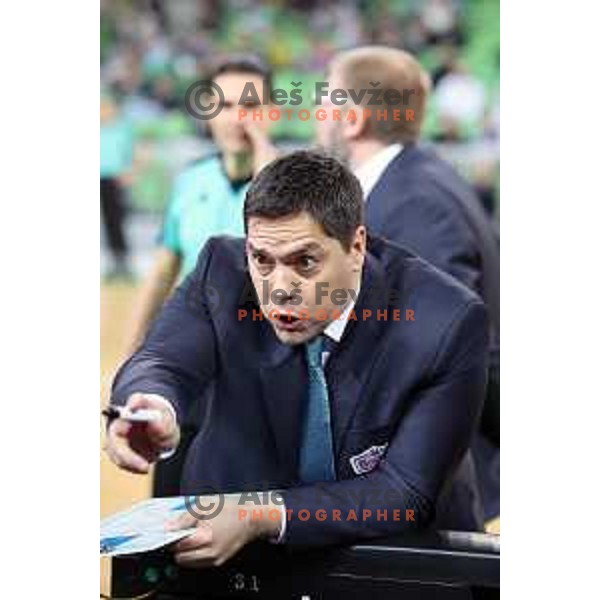 Saso Filipovski, head coach of Banvit Bandirma during FIBA Champions League basketball match between Petrol Olimpija and Banvit Bandirma in Stozice Hall, Ljubljana on December 19, 2017