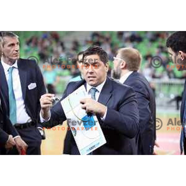 Saso Filipovski, head coach of Banvit Bandirma during FIBA Champions League basketball match between Petrol Olimpija and Banvit Bandirma in Stozice Hall, Ljubljana on December 19, 2017