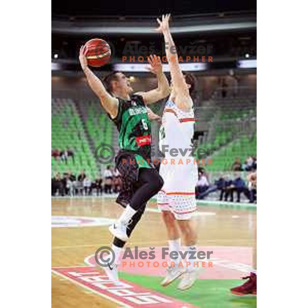 Jan Span of Petrol Olimpija in action during FIBA Champions League basketball match between Petrol Olimpija and Banvit Bandirma in Stozice Hall, Ljubljana on December 19, 2017