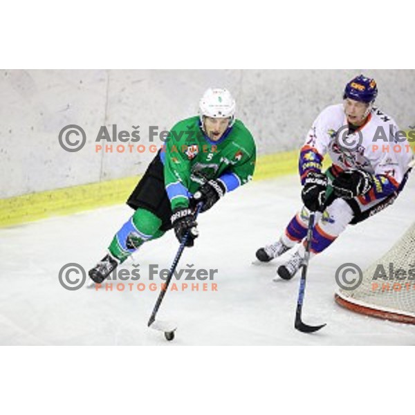 Aljaz Chvatal of SZ Olimpija in action during Alps League ice-hockey match between SZ Olimpija and Kitzbuhel in Tivoli Hall, Ljubljana, Slovenia on December 20, 2017