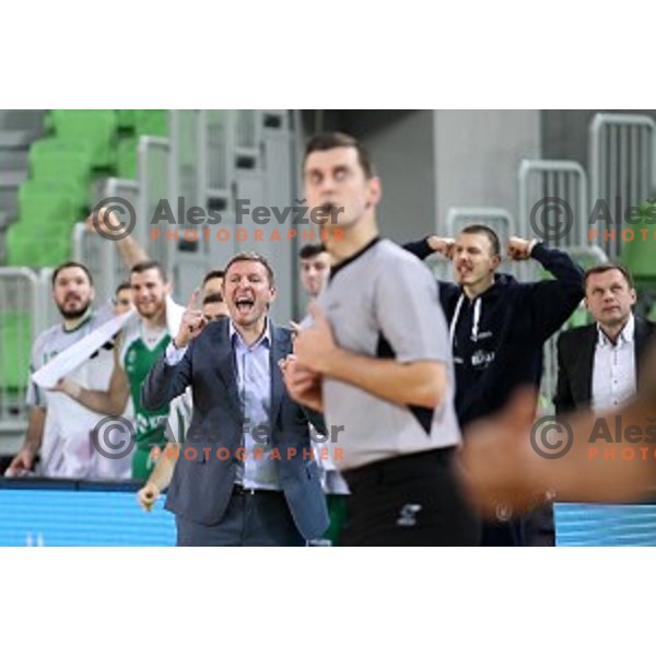 in action during Nova KBM league basketball match between Petrol Olimpija and Krka in SRC Stozice, Ljubljana, Slovenia on December 21, 2017