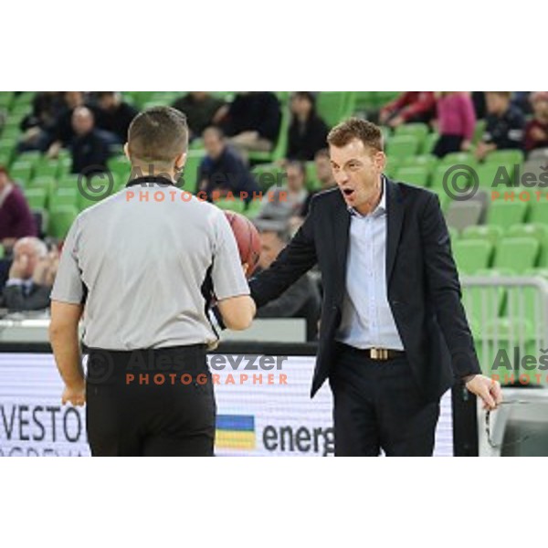 in action during Nova KBM league basketball match between Petrol Olimpija and Krka in SRC Stozice, Ljubljana, Slovenia on December 21, 2017