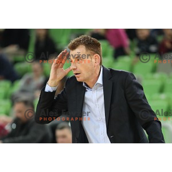 in action during Nova KBM league basketball match between Petrol Olimpija and Krka in SRC Stozice, Ljubljana, Slovenia on December 21, 2017