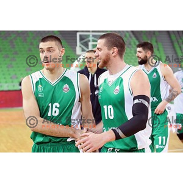 in action during Nova KBM league basketball match between Petrol Olimpija and Krka in SRC Stozice, Ljubljana, Slovenia on December 21, 2017