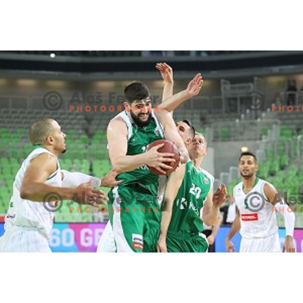 Ziga Dimec of Krka in action during Nova KBM league basketball match between Petrol Olimpija and Krka in SRC Stozice, Ljubljana, Slovenia on December 21, 2017