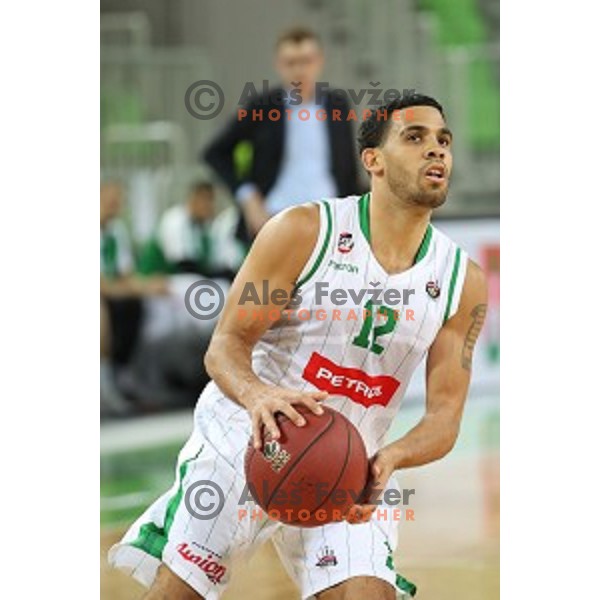 Talor Battle in action during Nova KBM league basketball match between Petrol Olimpija and Krka in SRC Stozice, Ljubljana, Slovenia on December 21, 2017