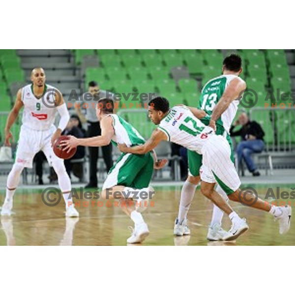 Talor Battle in action during Nova KBM league basketball match between Petrol Olimpija and Krka in SRC Stozice, Ljubljana, Slovenia on December 21, 2017