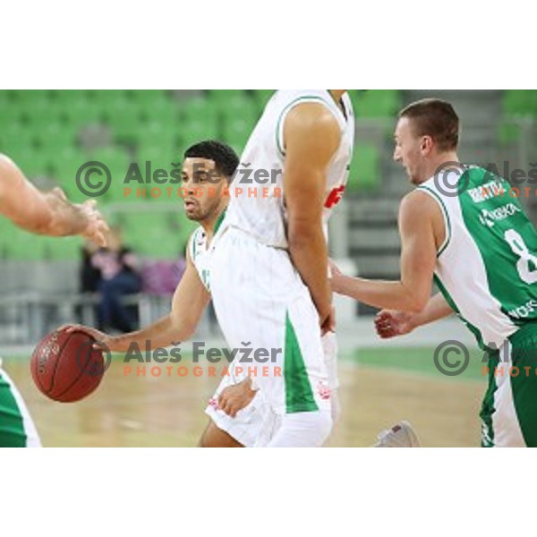 Talor Battle in action during Nova KBM league basketball match between Petrol Olimpija and Krka in SRC Stozice, Ljubljana, Slovenia on December 21, 2017