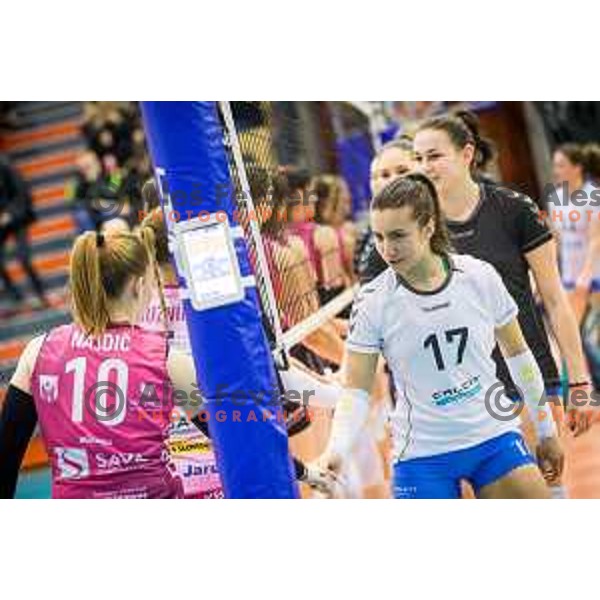 Maja Pahor of Calcit Volleyball in action during Slovenia Cup 2017/18 volleyball match between Nova KBM Branik and Calcit Volleyball, played in VSD Hoce, Hoce, Slovenia on December 22, 2017