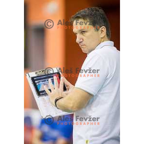 Samo Miklavc, head coach of Nova KBM Branik in action during Slovenia Cup 2017/18 volleyball match between Nova KBM Branik and Calcit Volleyball, played in VSD Hoce, Hoce, Slovenia on December 22, 2017