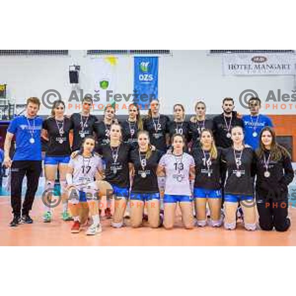 Players of Calcit Volleyball after the Slovenia Cup 2017/18 volleyball match between Nova KBM Branik and Calcit Volleyball, played in VSD Hoce, Hoce, Slovenia on December 22, 2017
