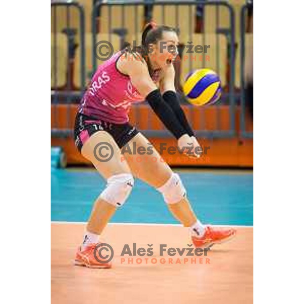 Alja Jerala of Nova KBM Branik in action during Slovenia Cup 2017/18 volleyball match between Nova KBM Branik and Calcit Volleyball, played in VSD Hoce, Hoce, Slovenia on December 22, 2017