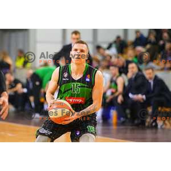 Gregor Hrovat of Petrol Olimpija in action during ABA league basketball match between Petrol Olimpija and Cibona in Tivoli Hall, Ljubljana on December 23, 2017