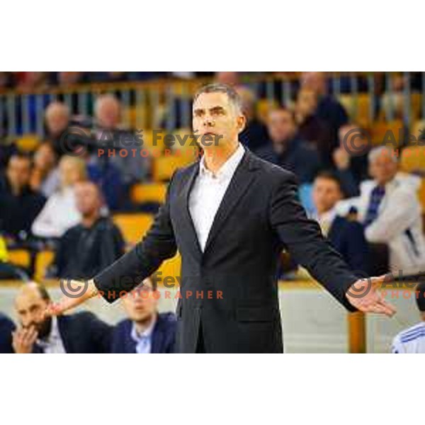 of Petrol Olimpija in action during ABA league basketball match between Petrol Olimpija and Cibona in Tivoli Hall, Ljubljana on December 23, 2017