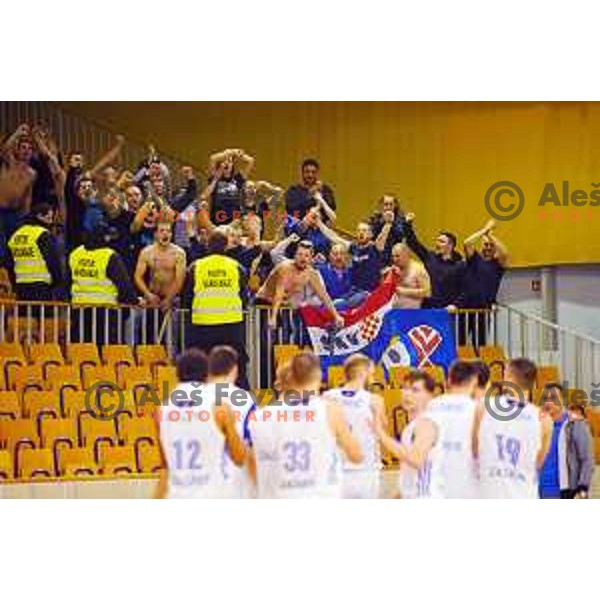 of Petrol Olimpija in action during ABA league basketball match between Petrol Olimpija and Cibona in Tivoli Hall, Ljubljana on December 23, 2017