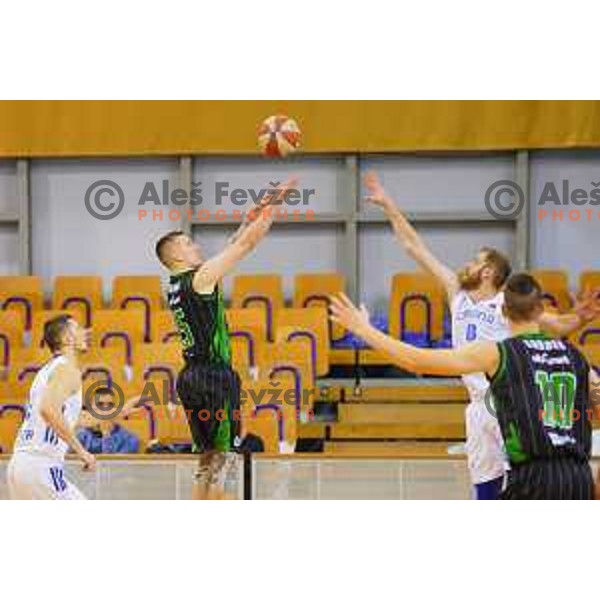 Gregor Hrovat of Petrol Olimpija in action during ABA league basketball match between Petrol Olimpija and Cibona in Tivoli Hall, Ljubljana on December 23, 2017