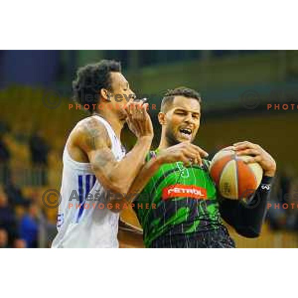 Devin Oliver of Petrol Olimpija in action during ABA league basketball match between Petrol Olimpija and Cibona in Tivoli Hall, Ljubljana on December 23, 2017