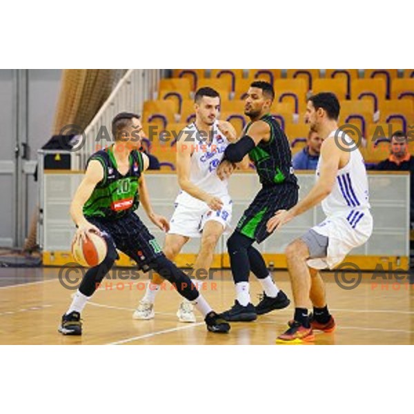 Devin Oliver of Petrol Olimpija in action during ABA league basketball match between Petrol Olimpija and Cibona in Tivoli Hall, Ljubljana on December 23, 2017