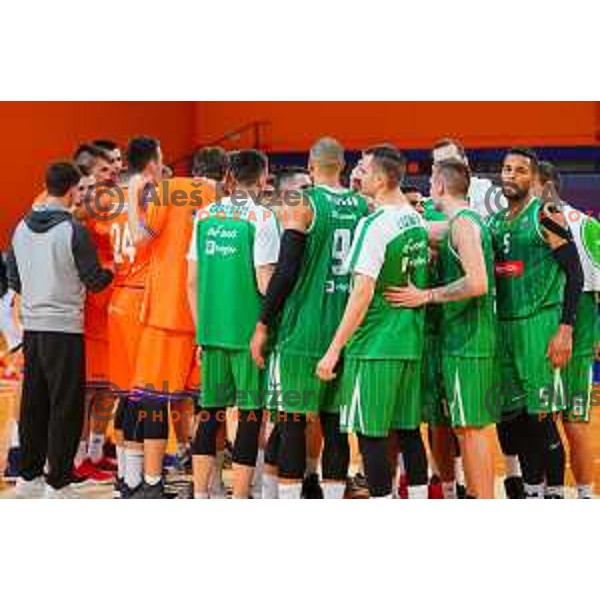 in action during Quarter-final of Spar Cup basketball match between Helios Suns and Petrol Olimpija in Domzale Sports Hall, Slovenia on December 28, 2017