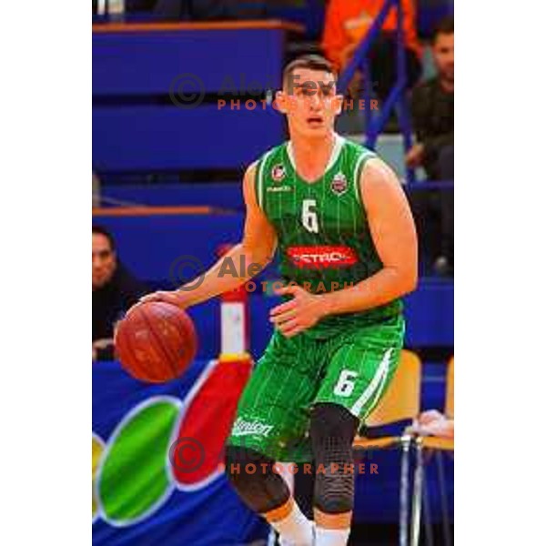 in action during Quarter-final of Spar Cup basketball match between Helios Suns and Petrol Olimpija in Domzale Sports Hall, Slovenia on December 28, 2017