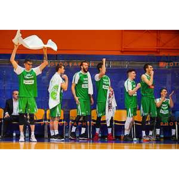 in action during Quarter-final of Spar Cup basketball match between Helios Suns and Petrol Olimpija in Domzale Sports Hall, Slovenia on December 28, 2017
